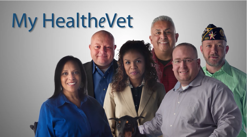 A group of male and female Veterans posing together.